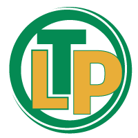 Green and white circular logo with yellow “LP” letters outlined in white and green