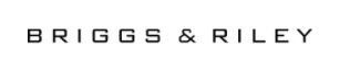 A logo for briggs and riley is shown on a white background