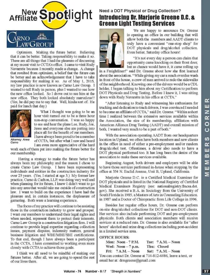 CCTA Magazine article feature screenshot.