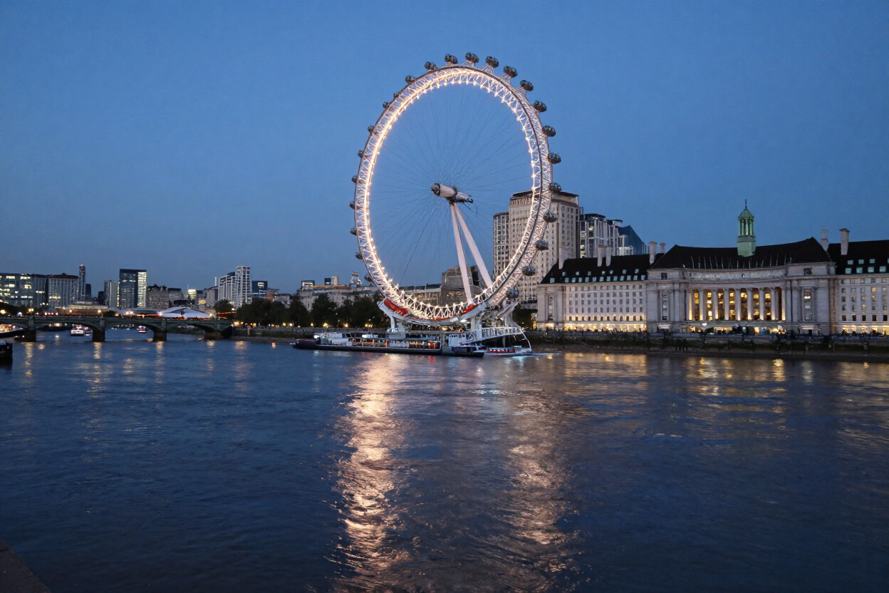 The London Eye beside the Thames