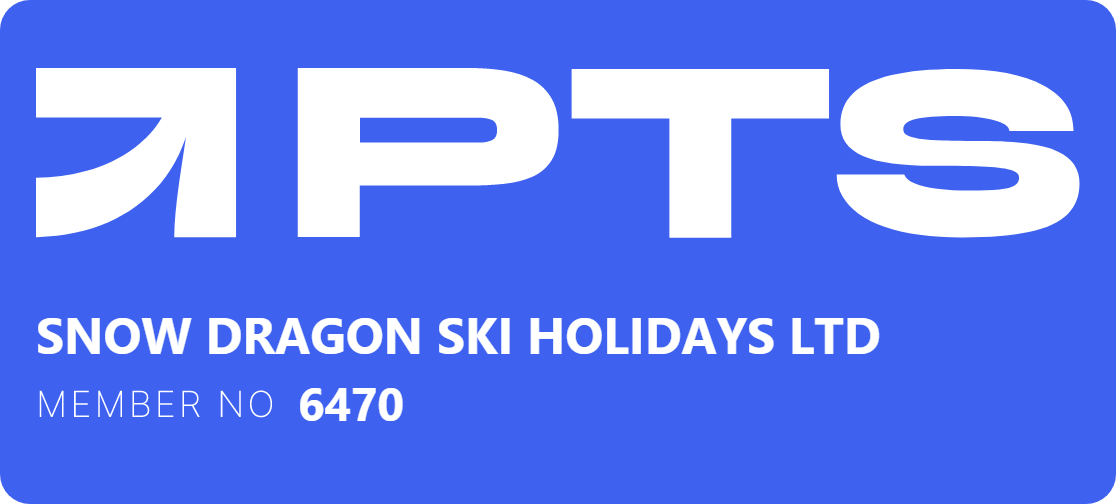Blue APS logo with “Snow Dragon Ski Holidays Ltd” and member number 6470