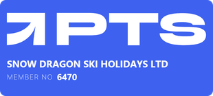 Blue APS logo with “Snow Dragon Ski Holidays Ltd” and member number 6470