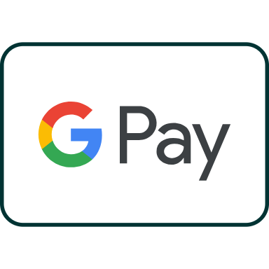 G Pay logo with multicolored Google “G” and dark gray “Pay” inside a rounded rectangle border