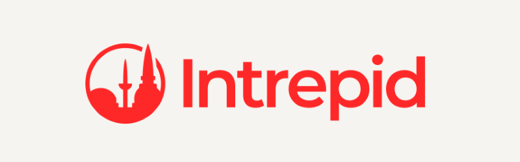 Red Intrepid logo with a circular icon and stylized skyline beside the word “Intrepid”