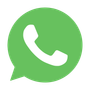 Green WhatsApp logo with white phone handset in a speech bubble