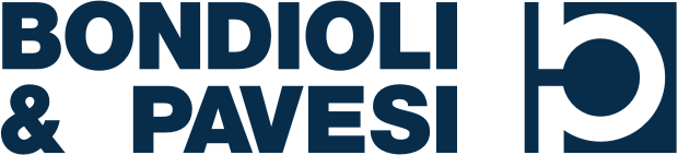 a blue and white logo for bondioli & pavesi a blue and white logo for bondioli & pavesi