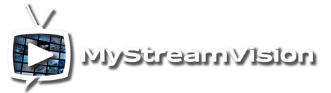 The logo for mystreamvision shows a television with a play button on it.