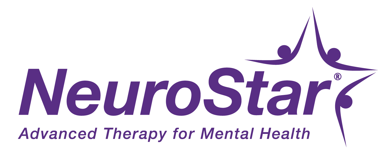 NeuroStar logo: purple text and star graphic, reads