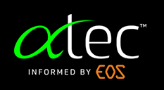 A logo for a company called atec informed by eos
