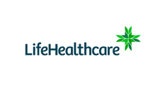 A life healthcare logo with a green star on a white background.