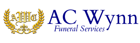 The logo for sample funeral home is shown on a white background.