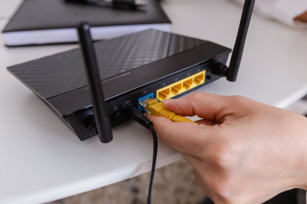Connects the Internet Cable to the Router's Socket — Coastline Installations In Emu Park, QLD