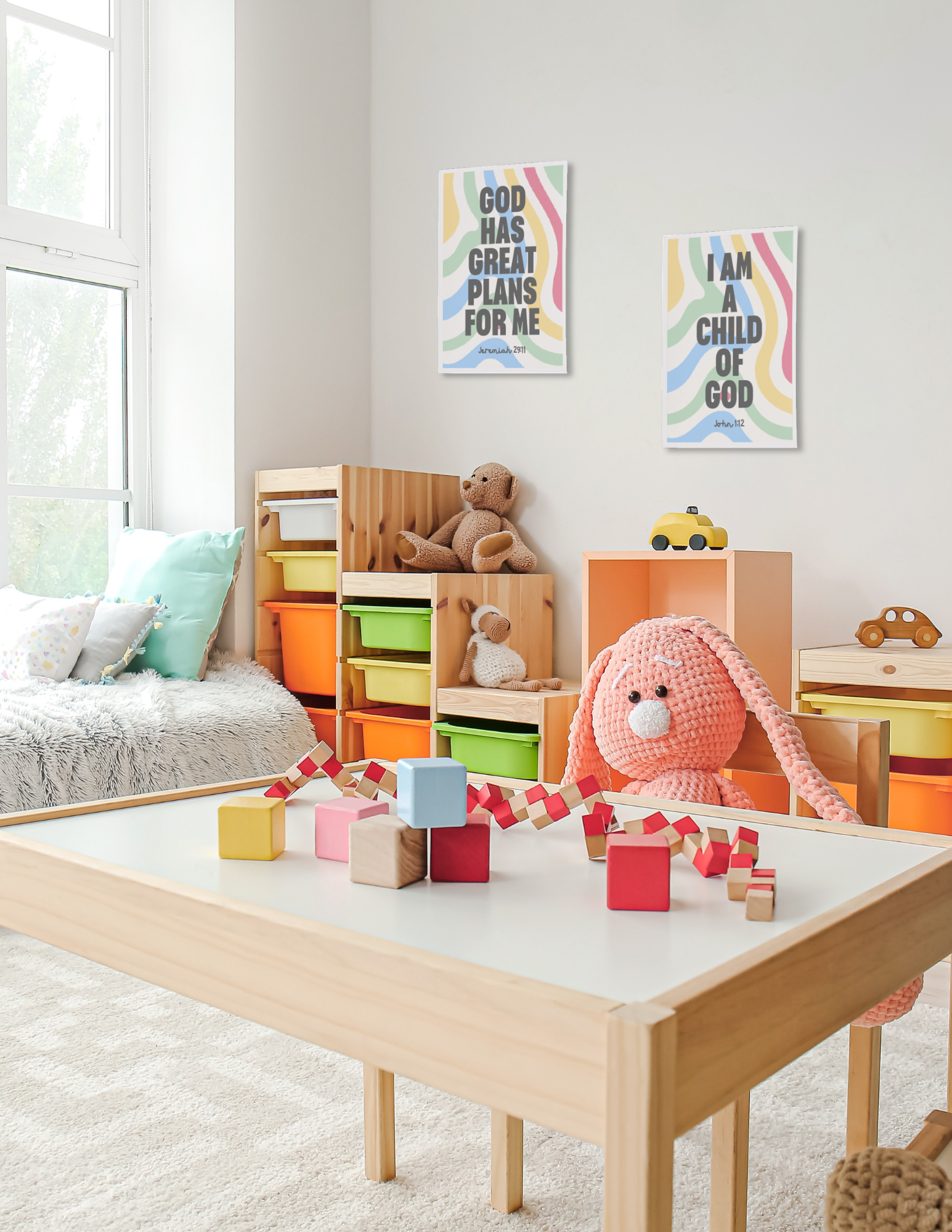 The Playroom Scripture Poster Set– Editable Printable (3 Designs)