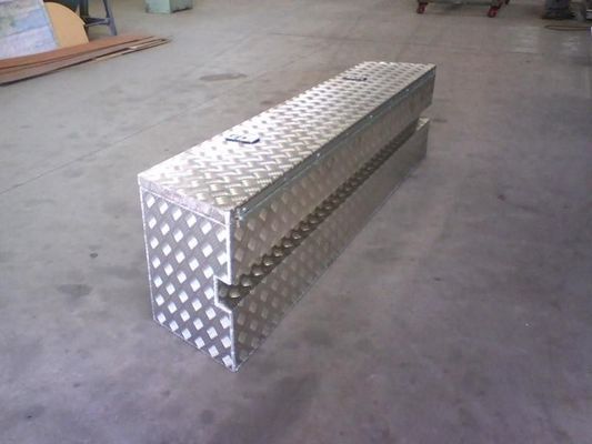 Diamond Plate Metal Toolbox on a Concrete Floor — R&M Sheetmetal Nowra Metal Roofing in South Nowra, NSW