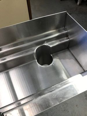 Stainless Steel Sink Basin With Drain Hole and Welded Seams — R&M Sheetmetal Nowra Metal Roofing in South Nowra, NSW