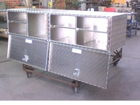 Aluminum Storage Cabinet on a Wheeled Cart — R&M Sheetmetal Nowra Metal Roofing in South Nowra, NSW