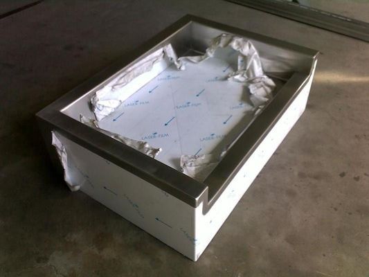 Stainless Steel Rectangular Food Display Container With Protective Paper Inside — R&M Sheetmetal Nowra Metal Roofing in South Nowra, NSW