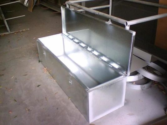 Metal Rectangular Storage Box With an Open Lid — R&M Sheetmetal Nowra Metal Roofing in South Nowra, NSW