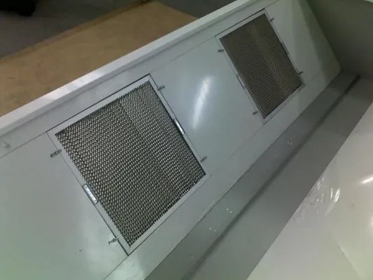 Interior View of A Metallic Hood, Featuring Two Mesh Vents — R&M Sheetmetal Nowra Metal Roofing in South Nowra, NSW