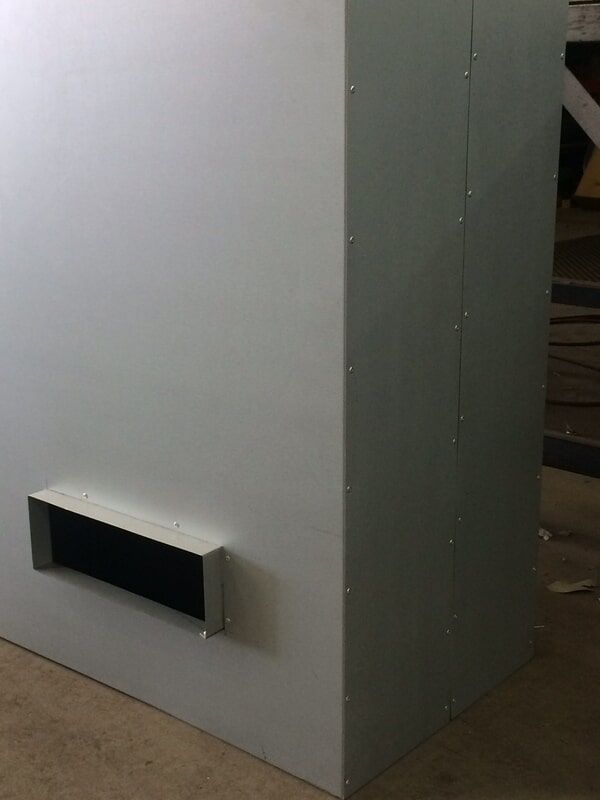 A White Box with A Black Duct on The Side of It — R&M Sheetmetal Nowra Metal Roofing in South Nowra, NSW