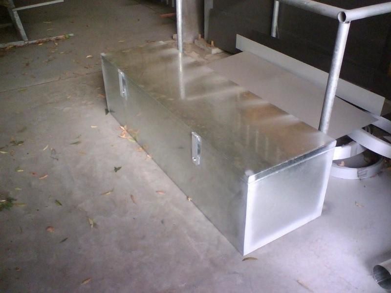 A Metal Box Is Sitting on A Concrete Floor — R&M Sheetmetal Nowra Metal Roofing in South Nowra, NSW