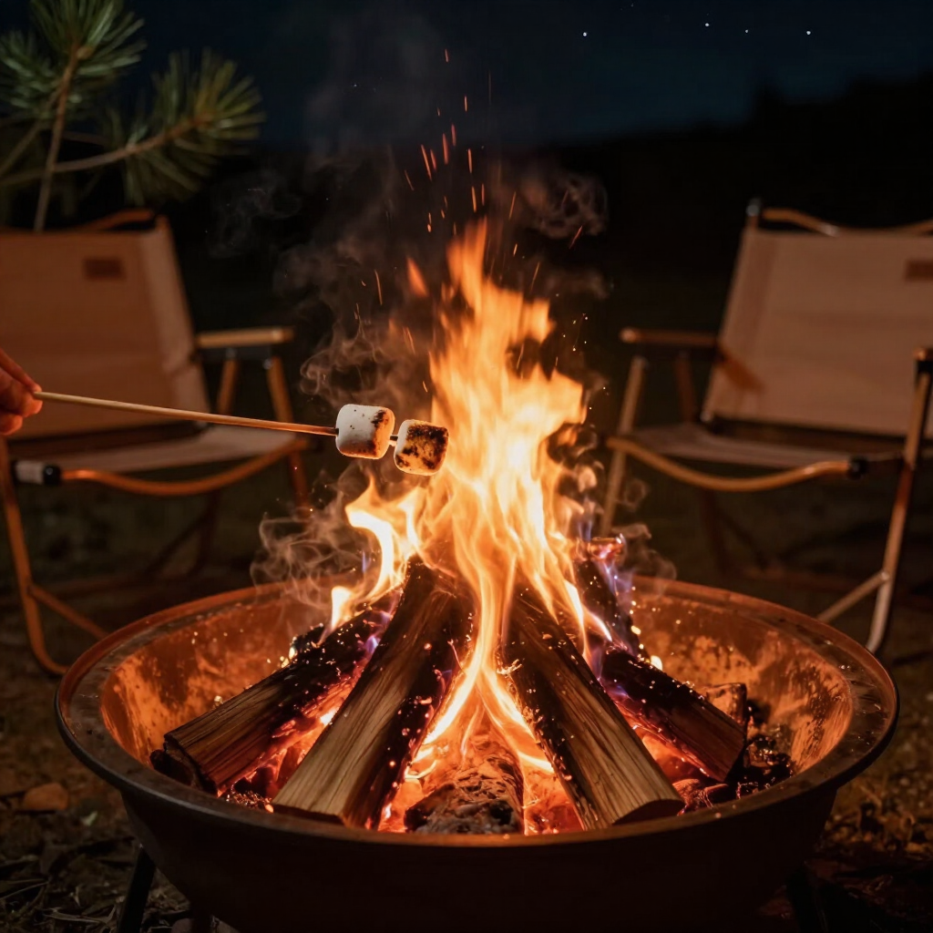 Firepit at night