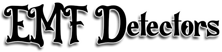 EMF Detectors in gothic-style font.
