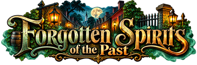 Title logo reading “Forgotten Spirits of the Past” with an ornate, glowing fantasy forest scene