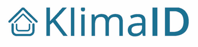 KlimAID logo with teal house icon and wordmark on a white background