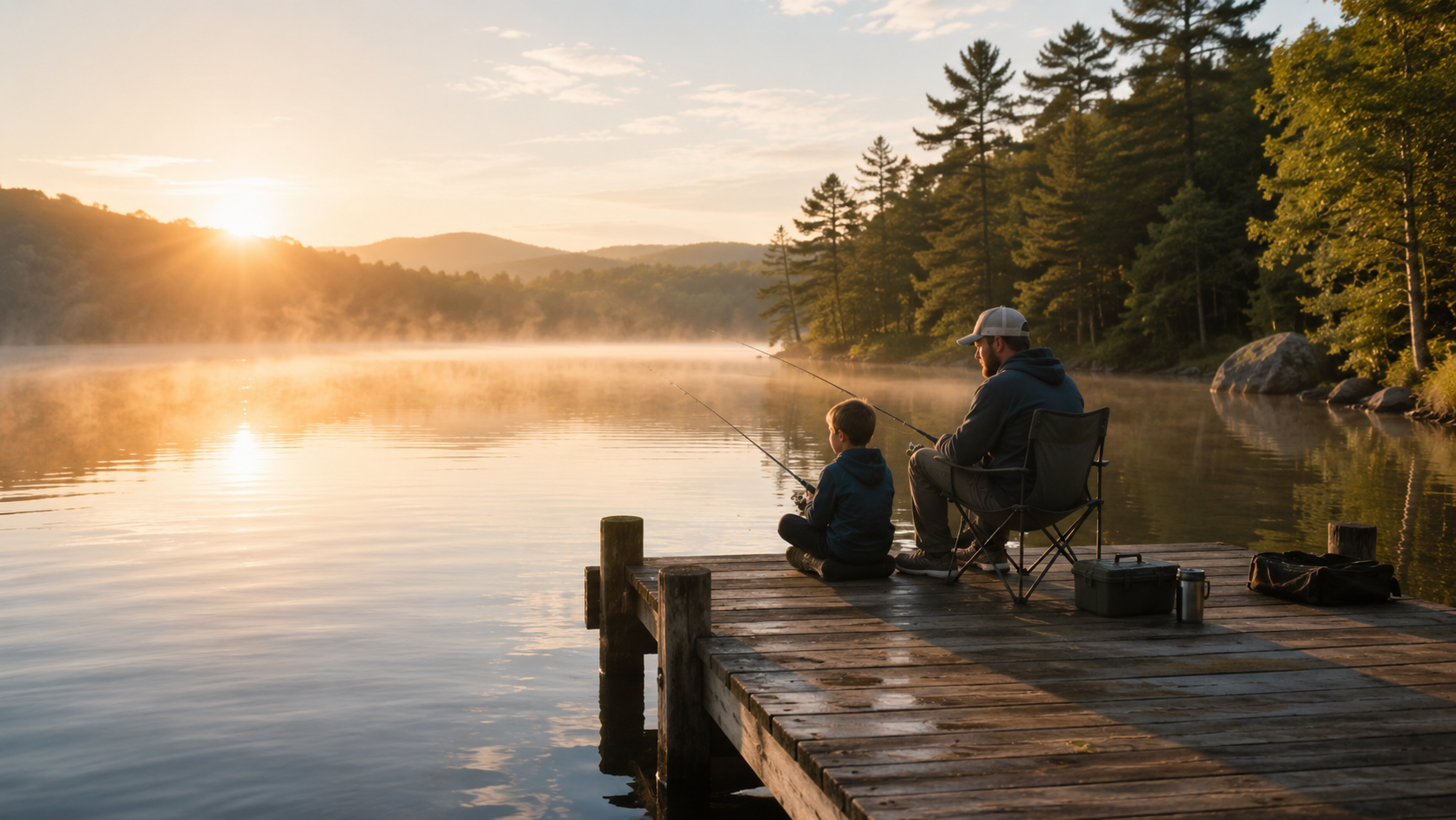 fishing pier access for family lake vacations