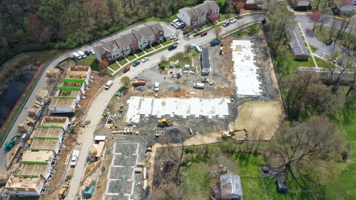 Aerial View of Ivy Hills Building Construction — Essex, MD — Avid Services LLC