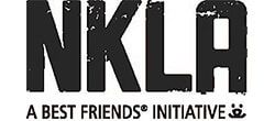 NKLA logo with “A Best Friends Initiative” tagline in black and white