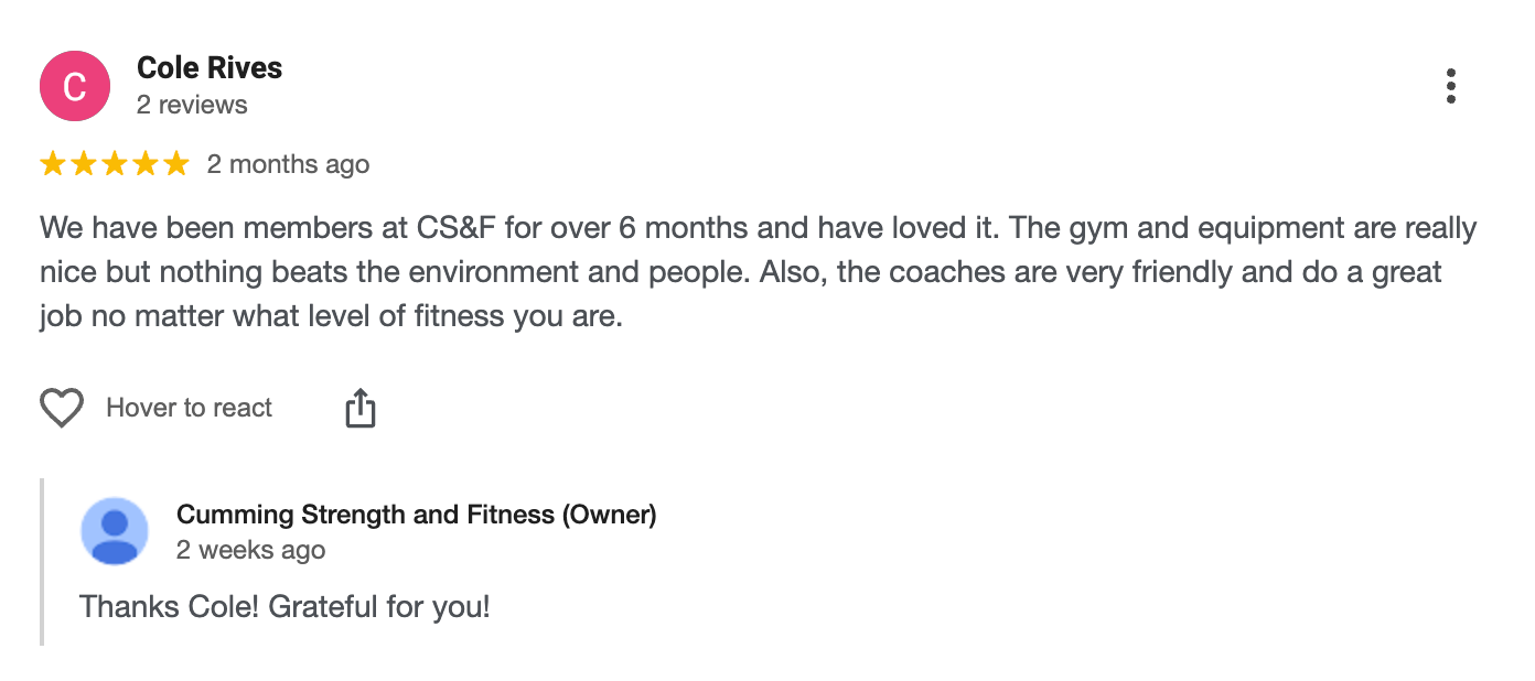 App store review by Colin Rivers praising the app’s friendliness and usefulness; developer replies “Thank you.”