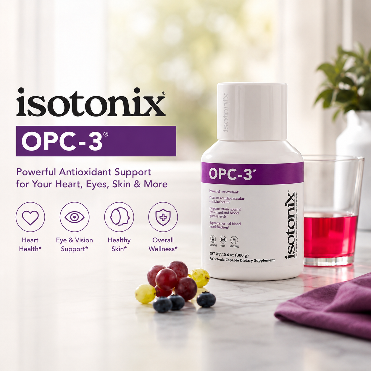 Isotonix OPC-3 daily antioxidant supplement for adults and children ages 4+