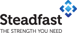 Steadfast logo: black text
