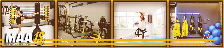 Gym activities: martial arts, exercise equipment, yoga, and exercise accessories.