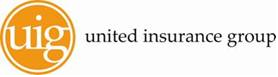 Logo for United Insurance Group: orange circle with