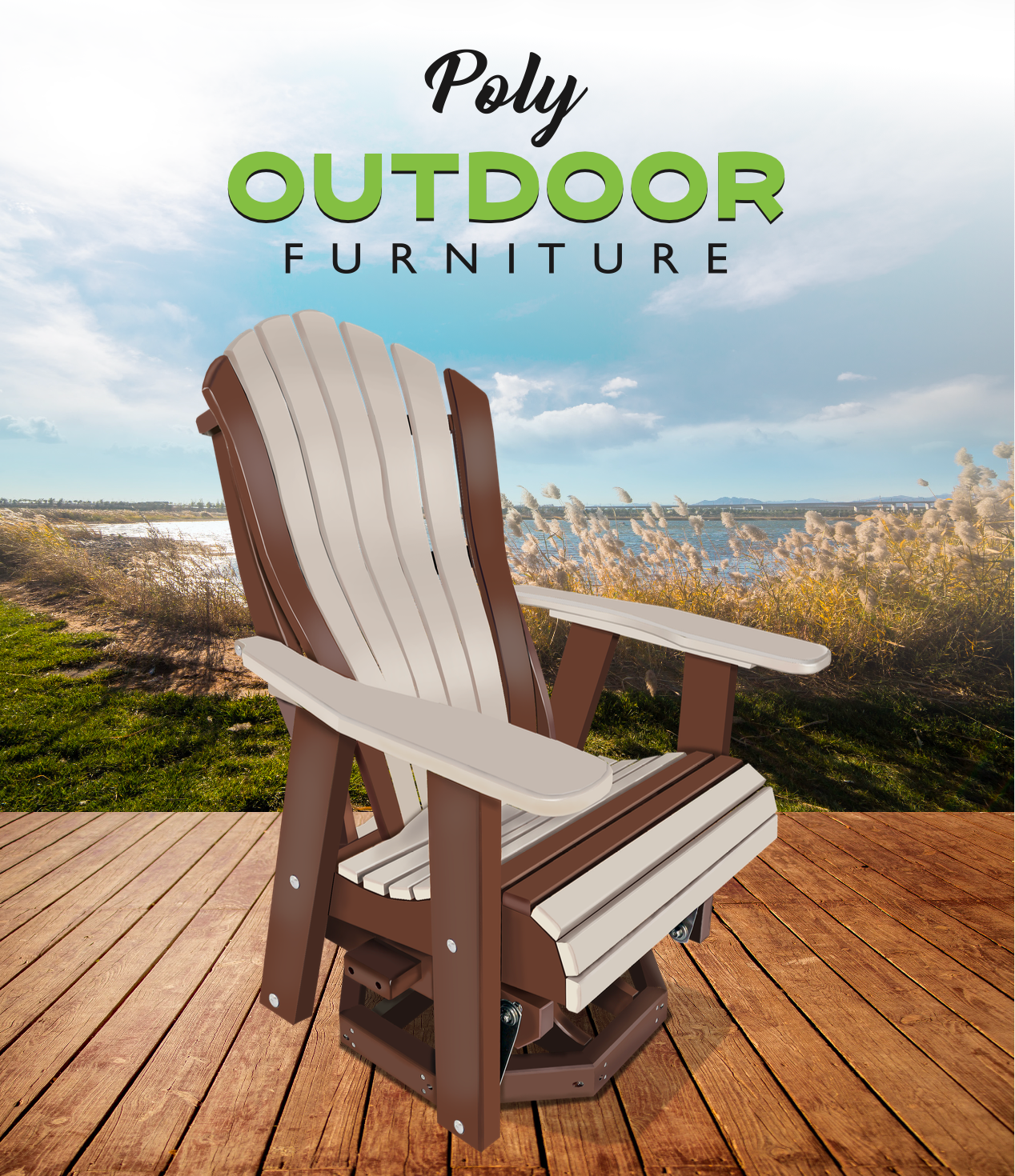 Sectional outdoor sofa set with striped cushions and black frame on a screened porch.