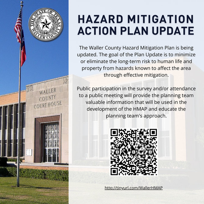 A poster for a hazard mitigation action plan update