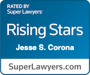 Rising stars jesse s. corona is rated by super lawyers.