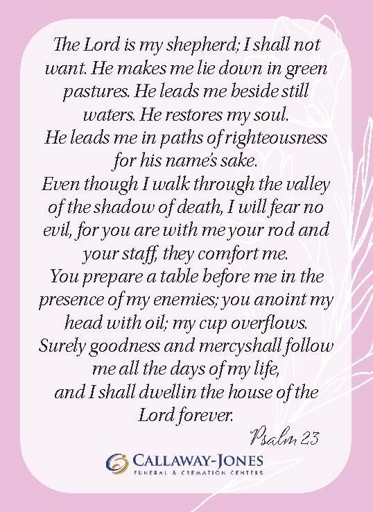 prayer card