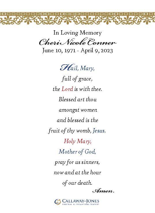 prayer card