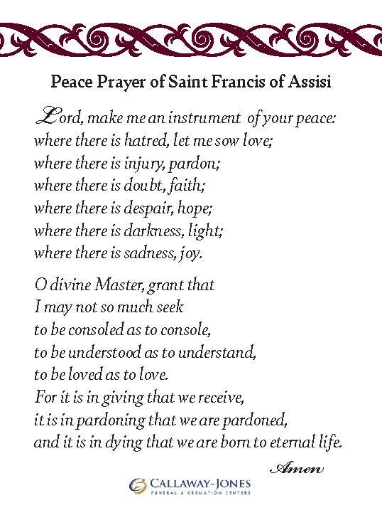 prayer card