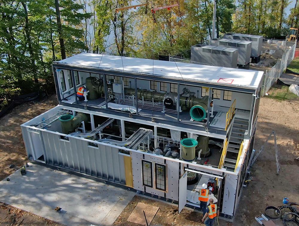 Rye Lake New York Pump Station Open View Side