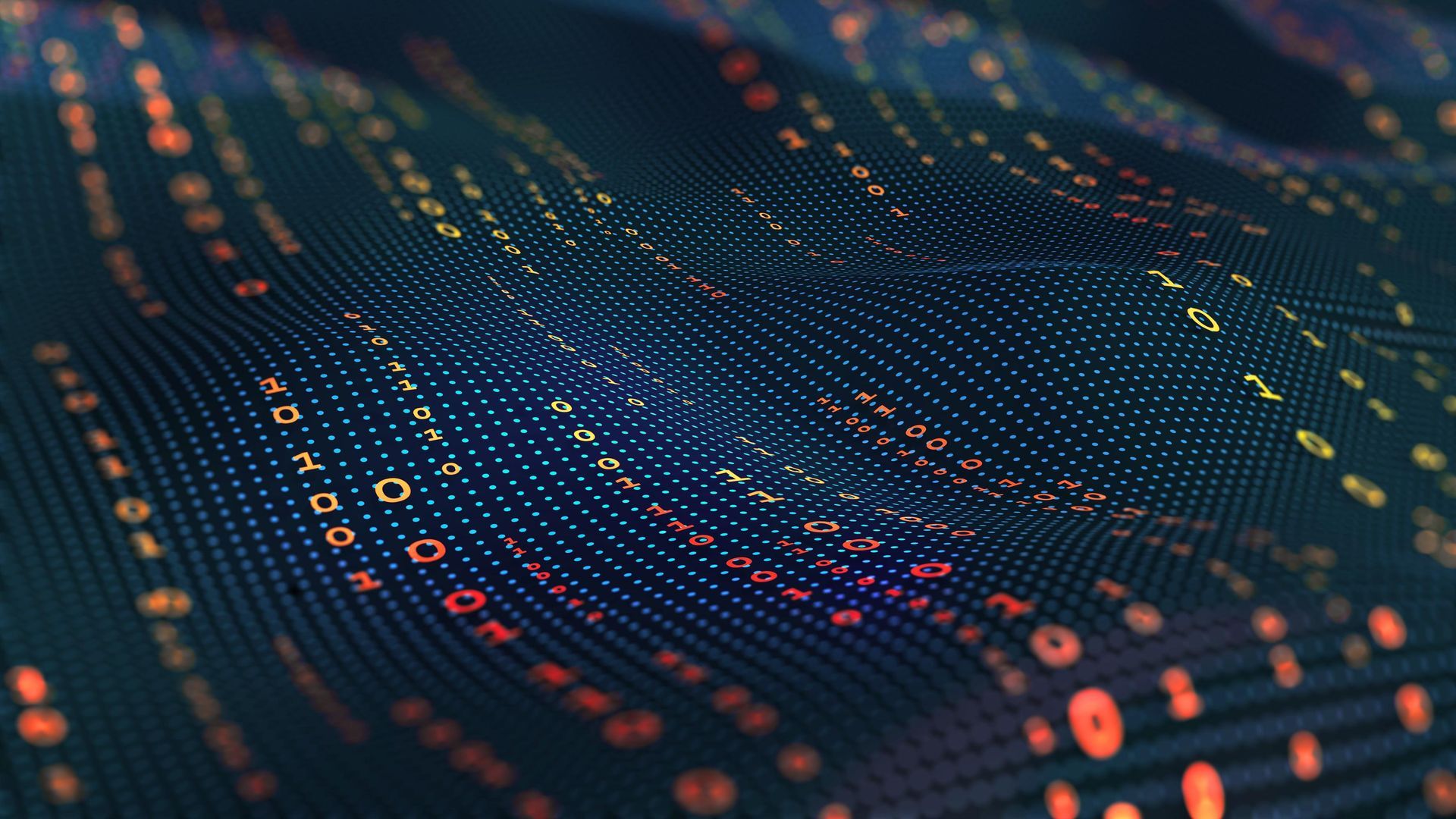 A close up of a computer screen with a lot of dots on it.