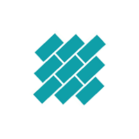 Teal interlocking rectangles in a woven pattern on a white background. Teal interlocking rectangles in a woven pattern on a white background.