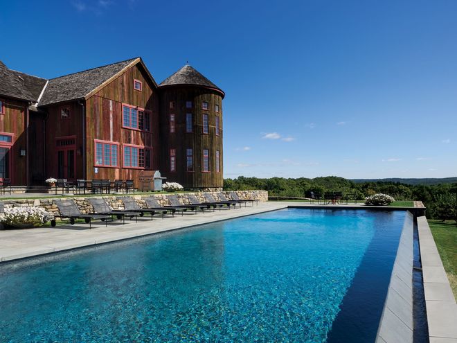 timber frame barn converted into a luxury structure 