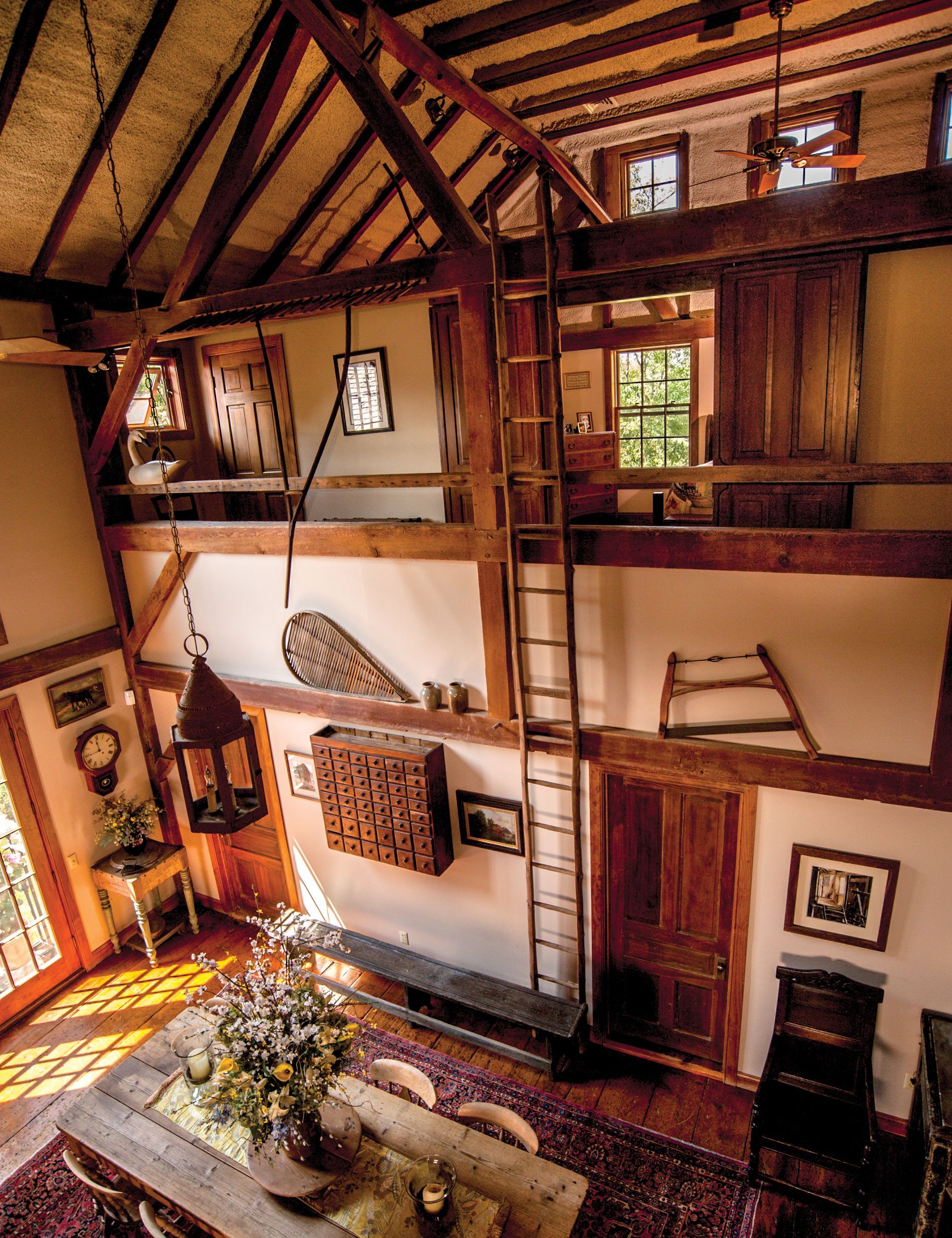 historic barn frame for home architecture