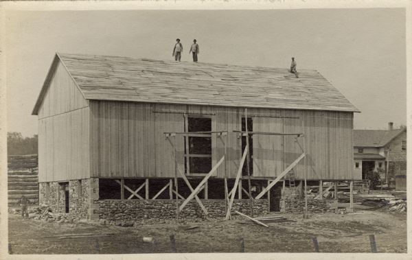 Heritage craftsmanship showcased in barn construction.