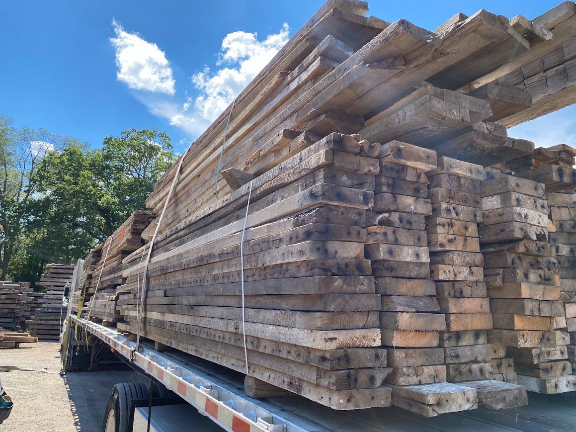 Strapped Dimensional Lumber Loaded on Flatbed for Delivery in Pennsylvania
